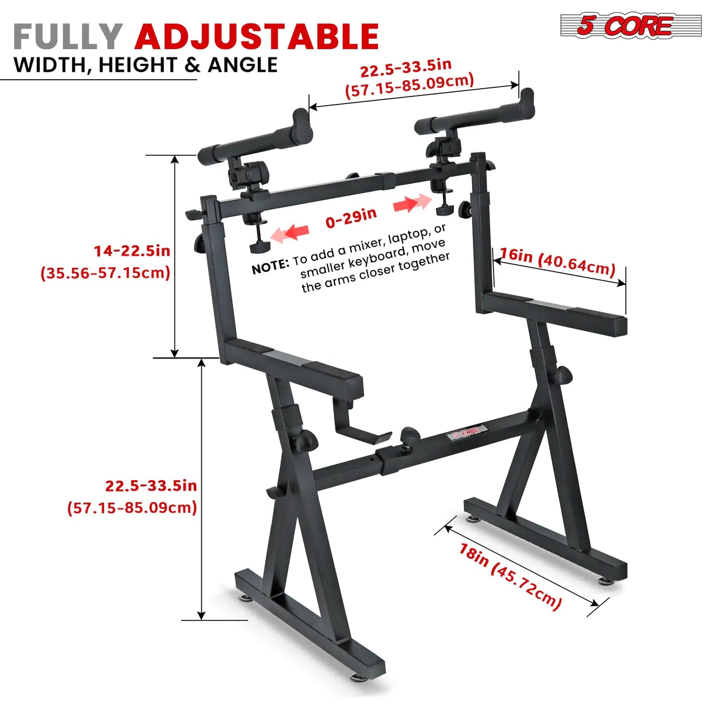 2 Tier Heavy Duty Keyboard Stand