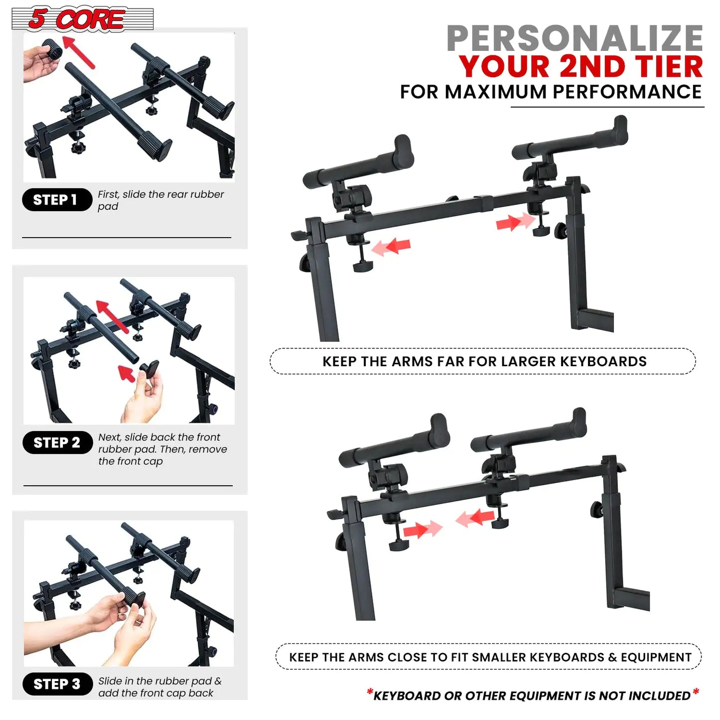 2 Tier Heavy Duty Keyboard Stand