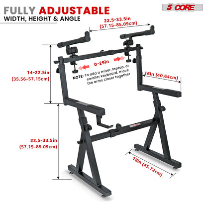 2 Tier Heavy Duty Keyboard Stand