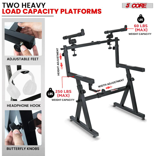 2 Tier Heavy Duty Keyboard Stand
