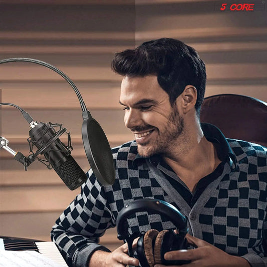Microphone Suspension Boom Arm w/Pop Filter